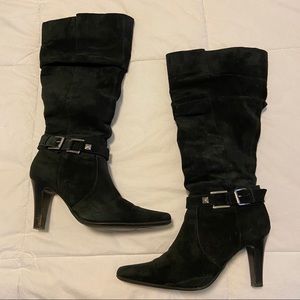 Ladies Black Suede Boots